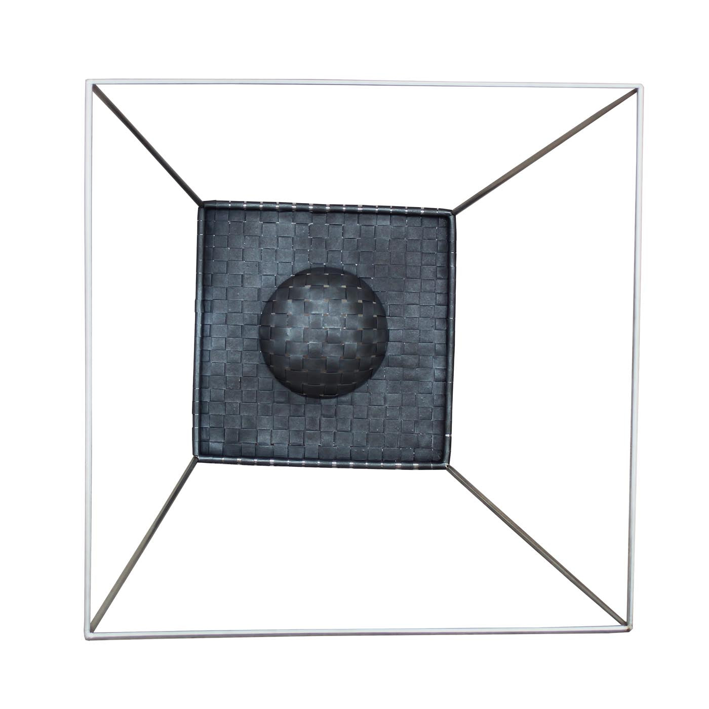 Small Pyramid Sculptural Form in Oxidised Copper